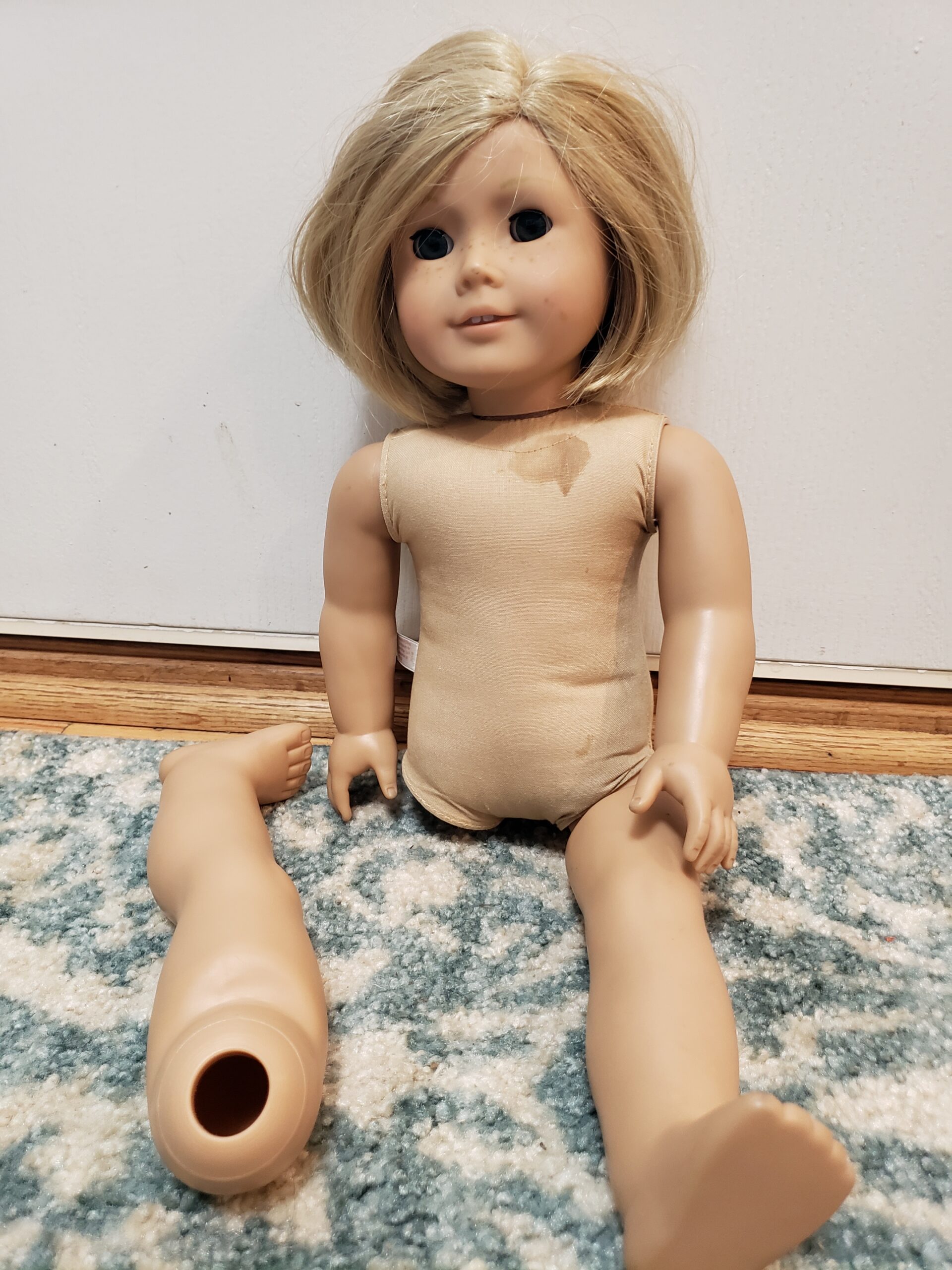 American girl cheap doll repair leg